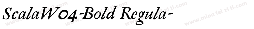 ScalaW04-Bold Regula字体转换